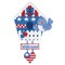 Design Works  Red White & Blue Birdhouse Wall Hanging Plastic Canvas Kit